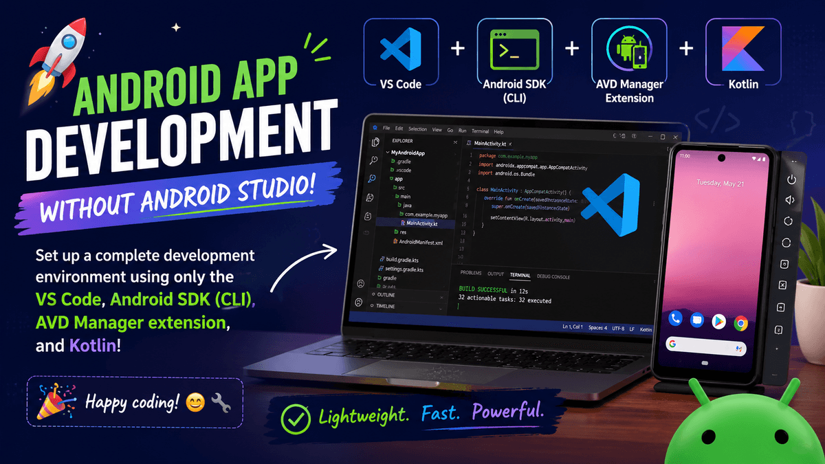 Android App Development Environment Setup with Kotlin on VS Code
